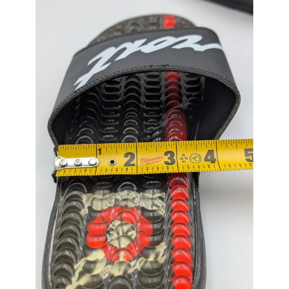 Detroit Pistons ISlides NBA Moto Slides Black Red Men's Size 10 787376-01